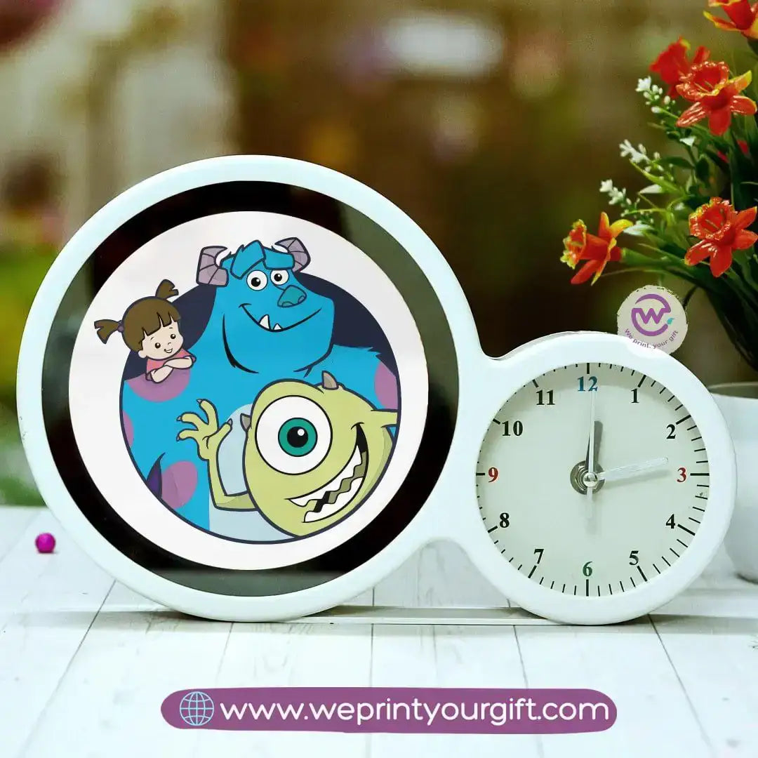 Round Magic Mirror with Clock – Monsters Inc Edition - WE PRINT