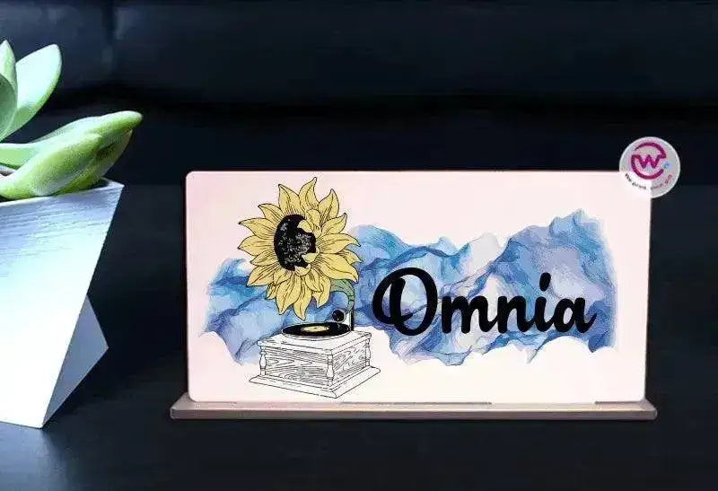 Desk Wooden Sign -Names-E - WE PRINT