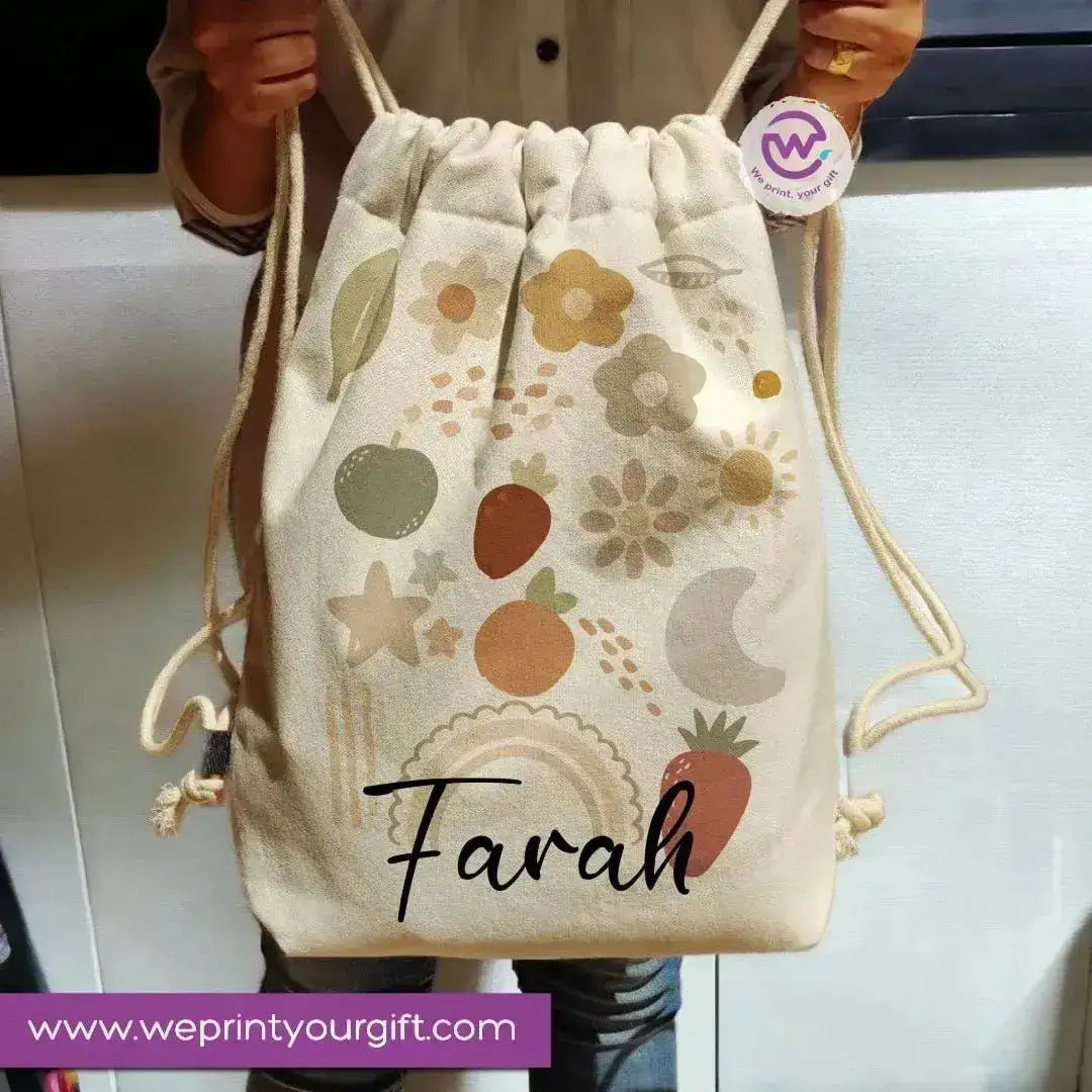 Drawstring Bag -Line art - WE PRINT