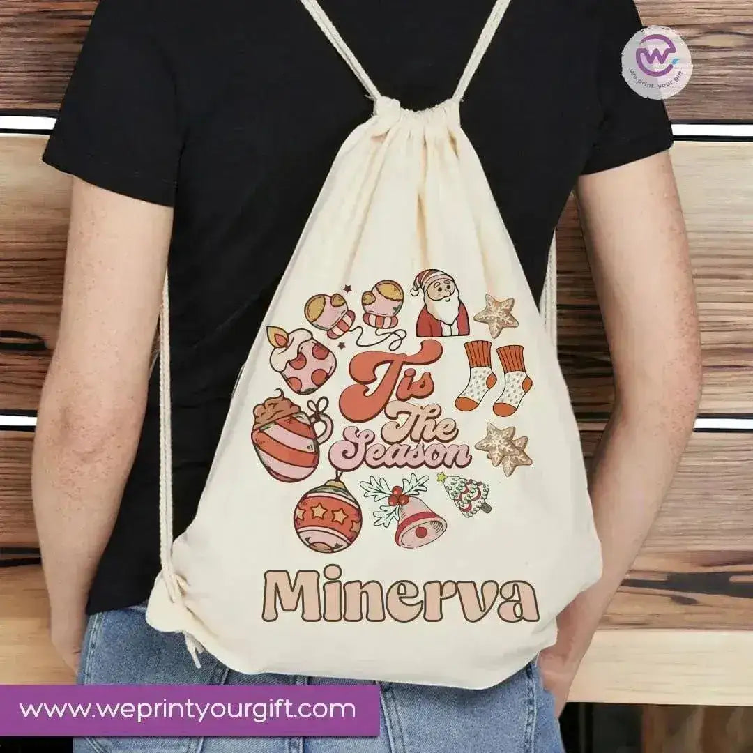 Drawstring Bag - Merry Christmas - WE PRINT