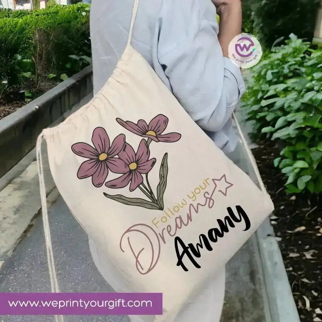 Drawstring Bag - Names-A - WE PRINT