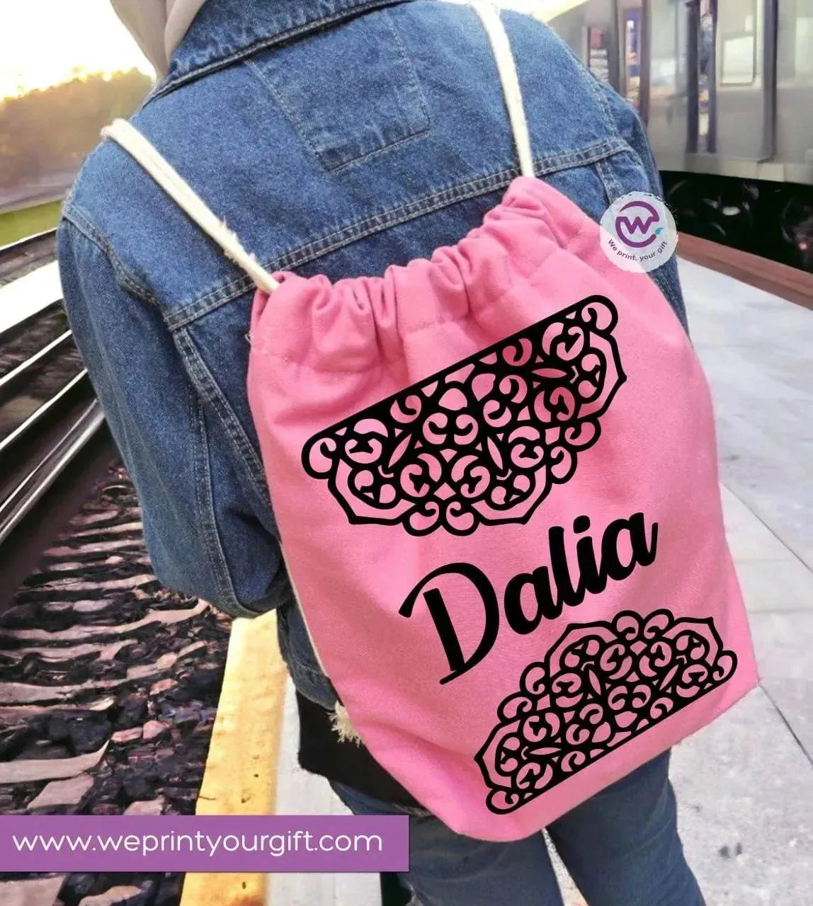 Drawstring Bag - Names-B - WE PRINT