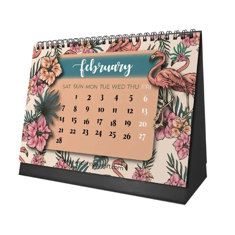 Flamingo Desk Calendar 2026 - WE PRINT