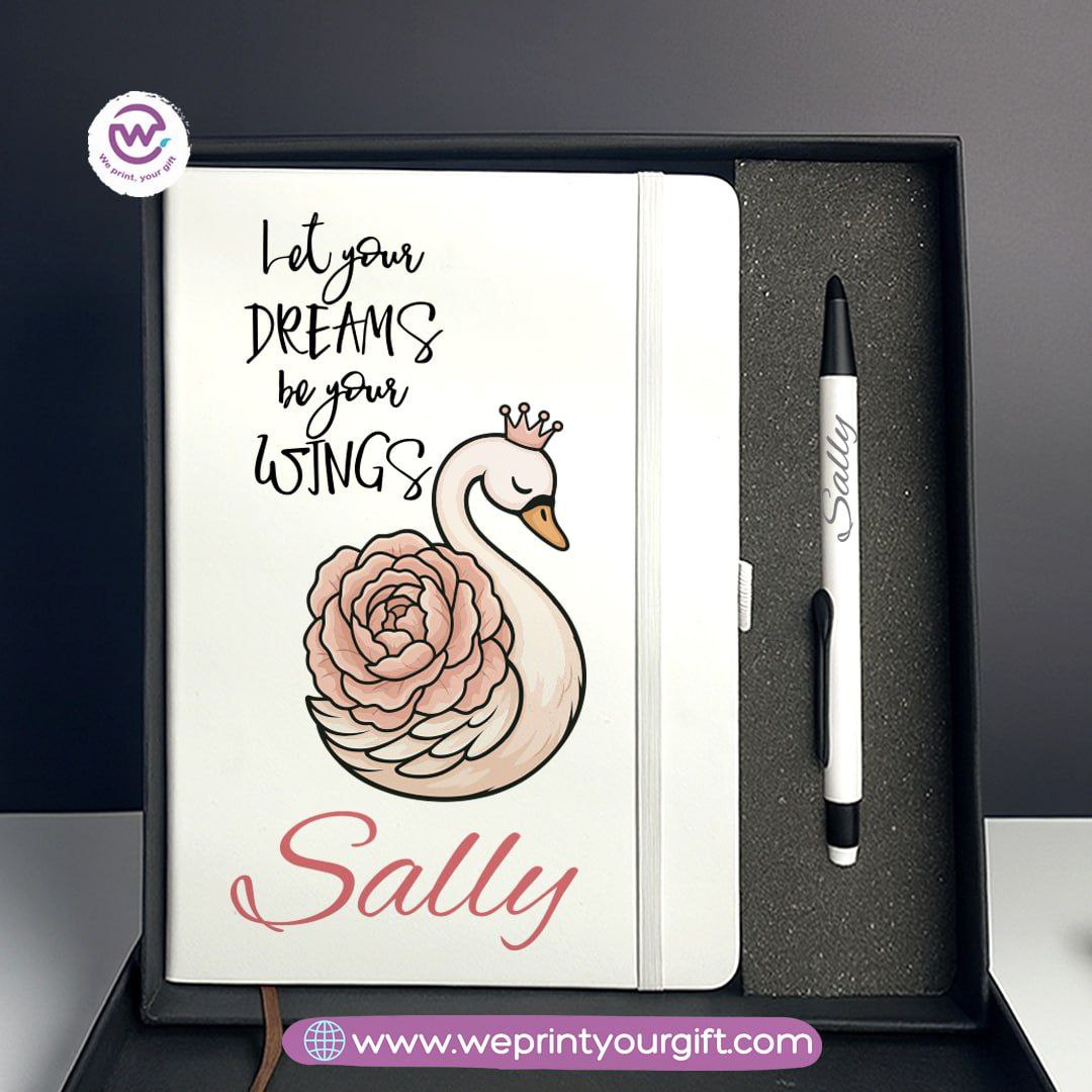 Digital Art Motivational Gift Box – Personalized Notebook & Engraved Pen