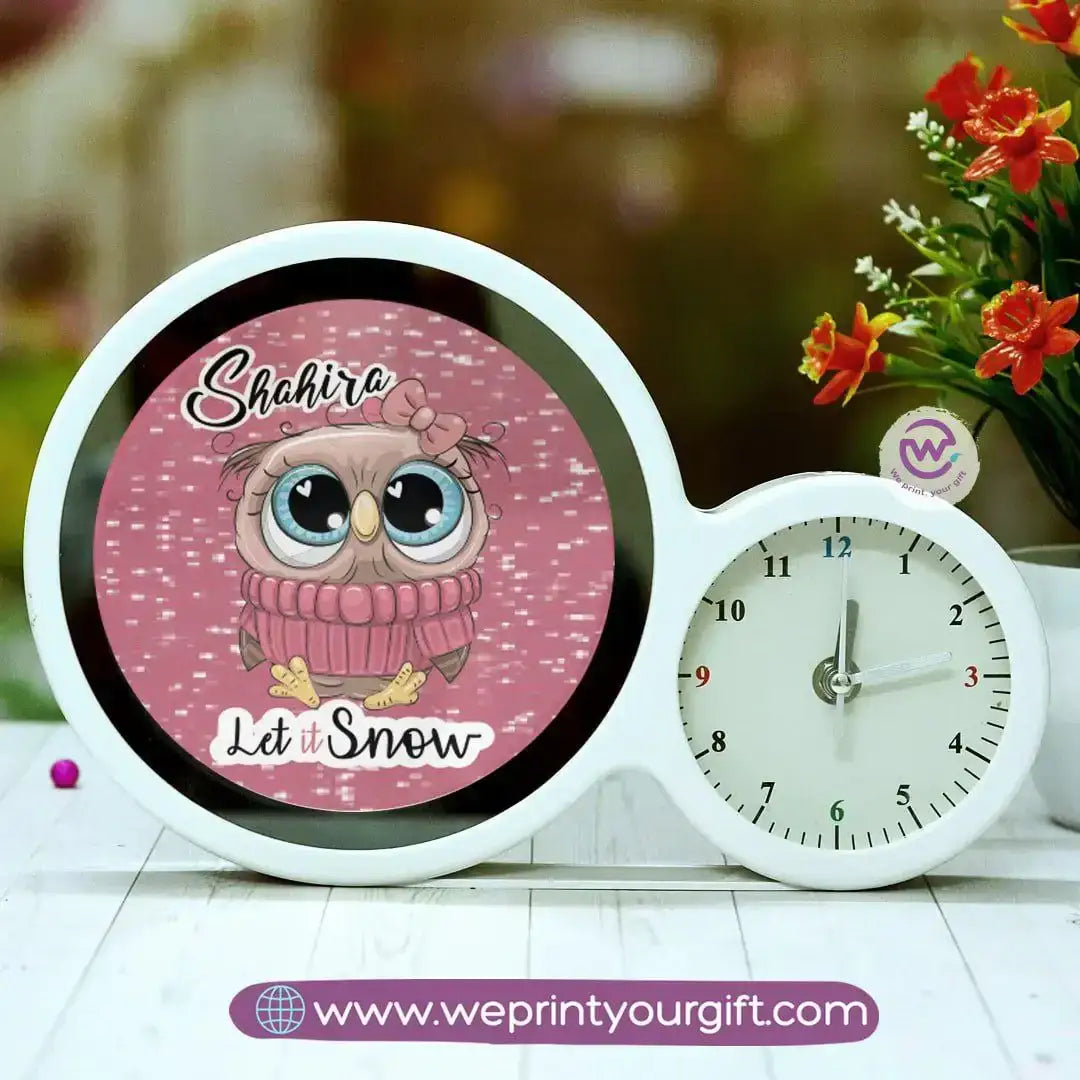 Round Magic Mirror with Clock – Christmas Edition - WE PRINT