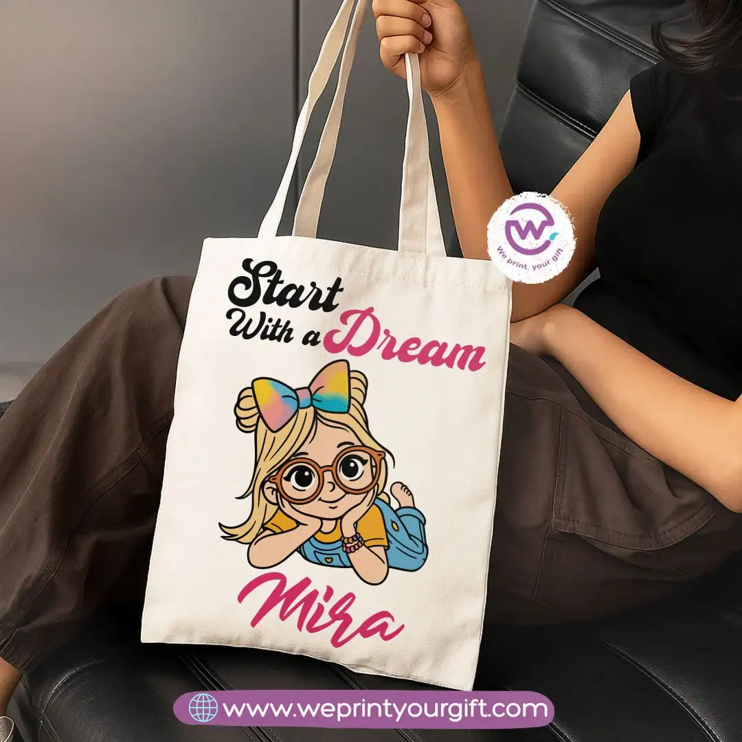 Cartoon Character Canvas Tote Bag - WE PRINT