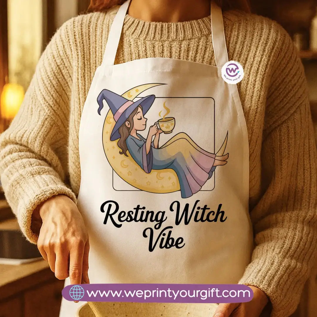 Spooky Halloween Apron – Custom Heavy Cotton Kitchen Apron with Front Pocket - WE PRINT