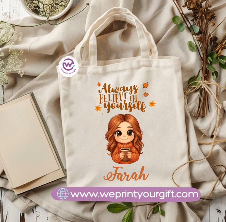 Retro Motivational Canvas Tote Bag – Vintage-Inspired Positive Quotes