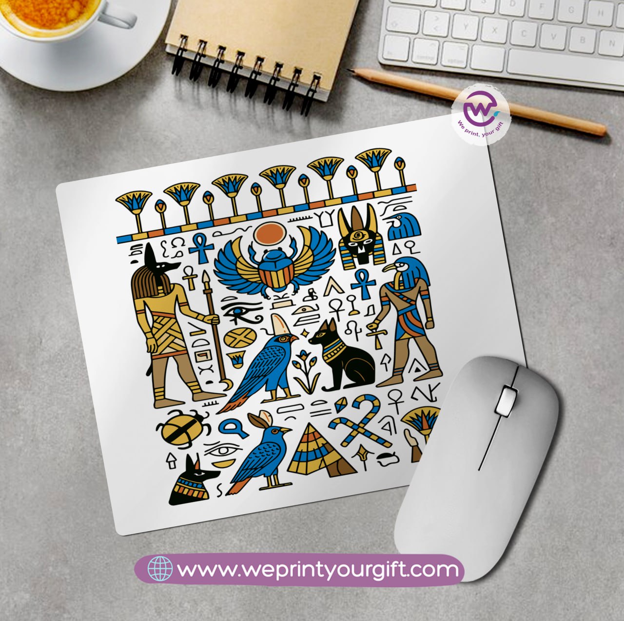 Egyptian Pharaonic Mouse Pad – Ancient Art Reimagined