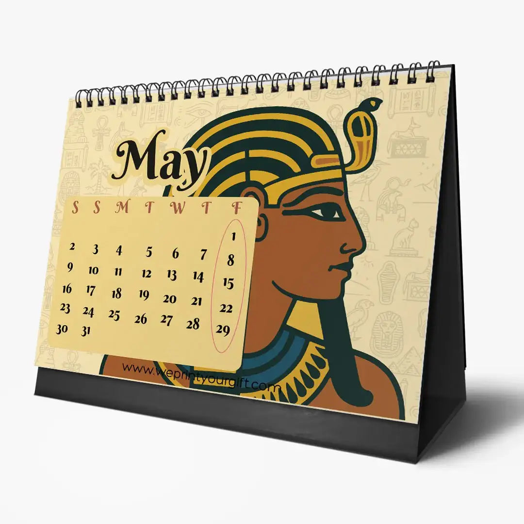 Egyptian Pharaonic Desk Calendar 2026 - WE PRINT