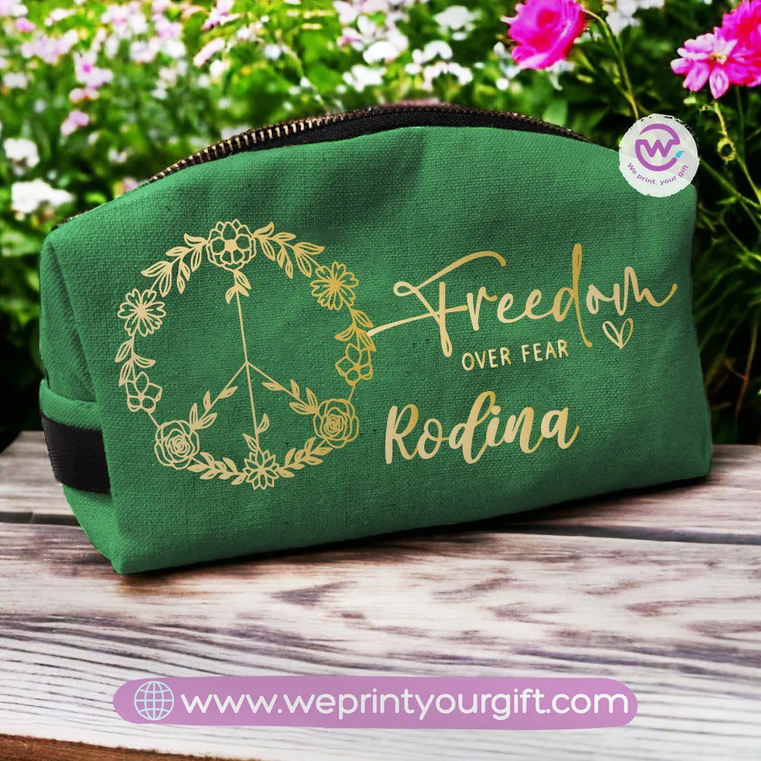 Fabric Boxy Pouch Makeup-English Quotes - WE PRINT