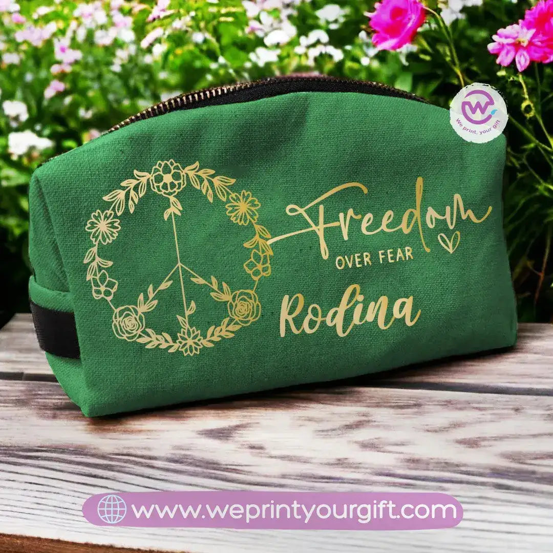 Fabric Boxy Pouch Makeup-English Quotes - WE PRINT