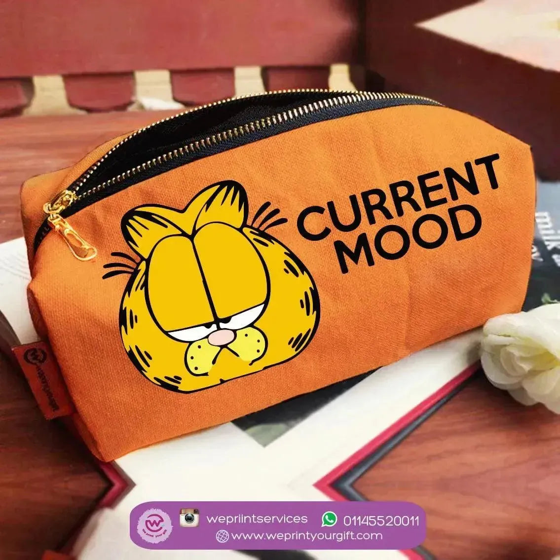 Fabric Boxy Pouch Makeup - Garfield - WE PRINT