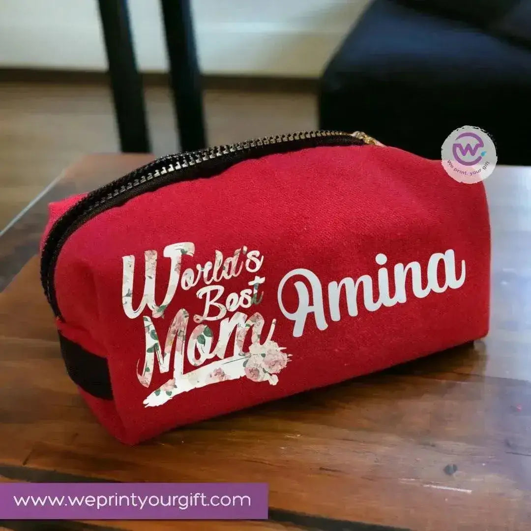 Fabric Boxy Pouch Makeup - Mother's Day -B - WE PRINT