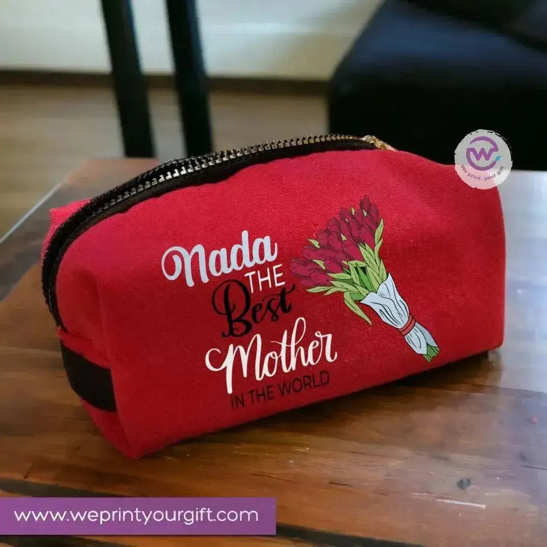 Fabric Boxy Pouch Makeup - Mother's Day -B - WE PRINT