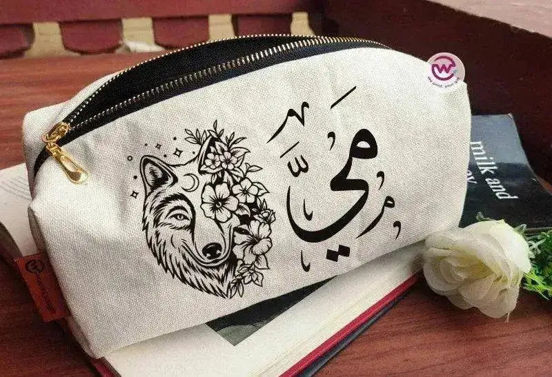 Fabric Boxy Pouch Makeup - Names - WE PRINT