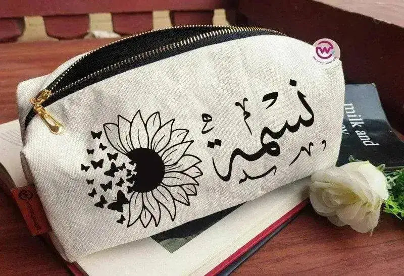 Fabric Boxy Pouch Makeup - Names - WE PRINT