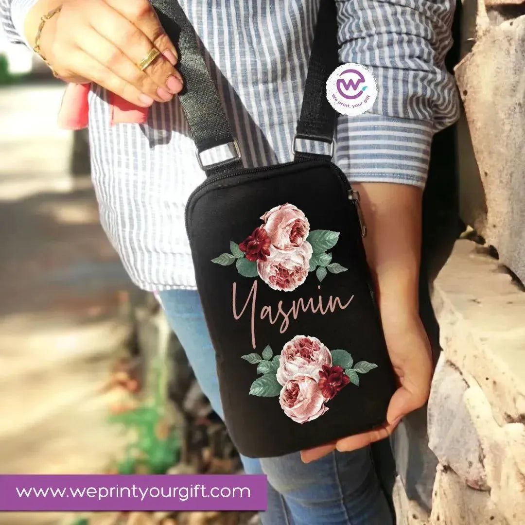 Fabric Mobile Cover -Names & flowers - WE PRINT