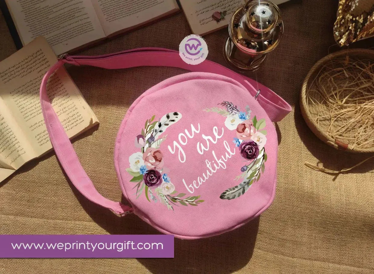 Fabric Round Bag-Motivational quotes - WE PRINT