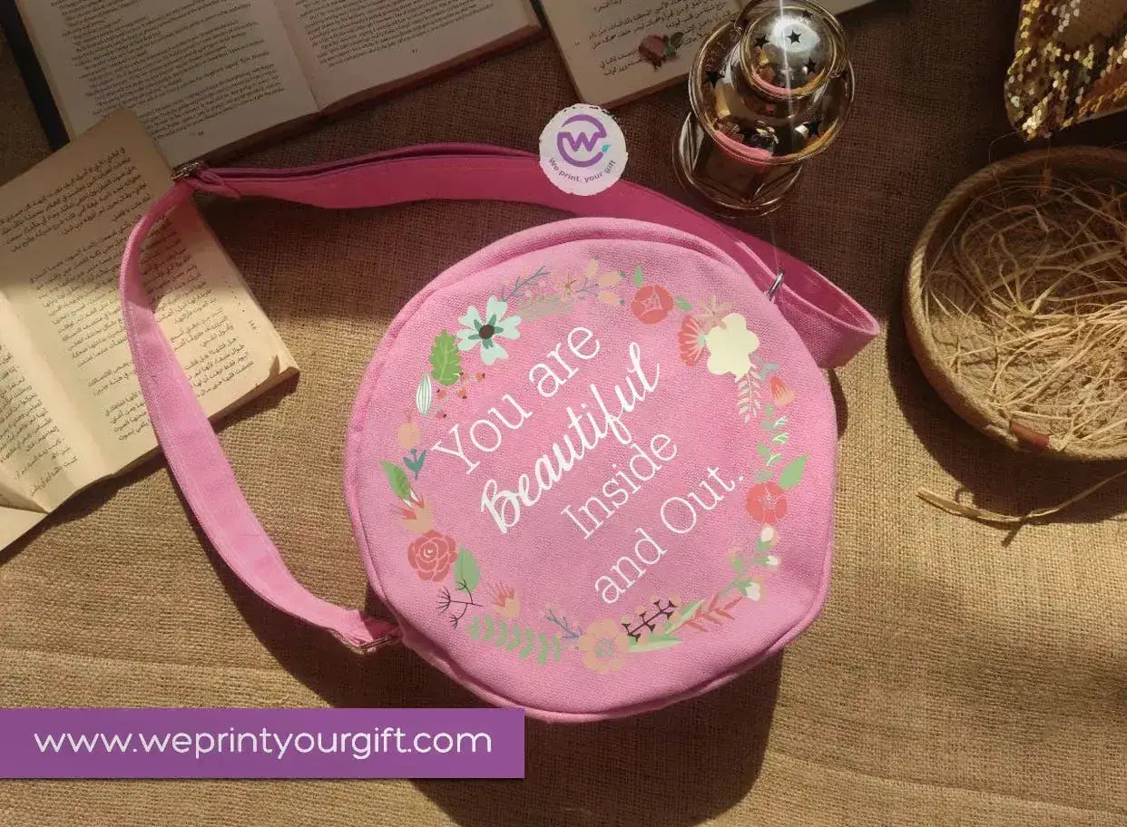 Fabric Round Bag-Motivational quotes - WE PRINT