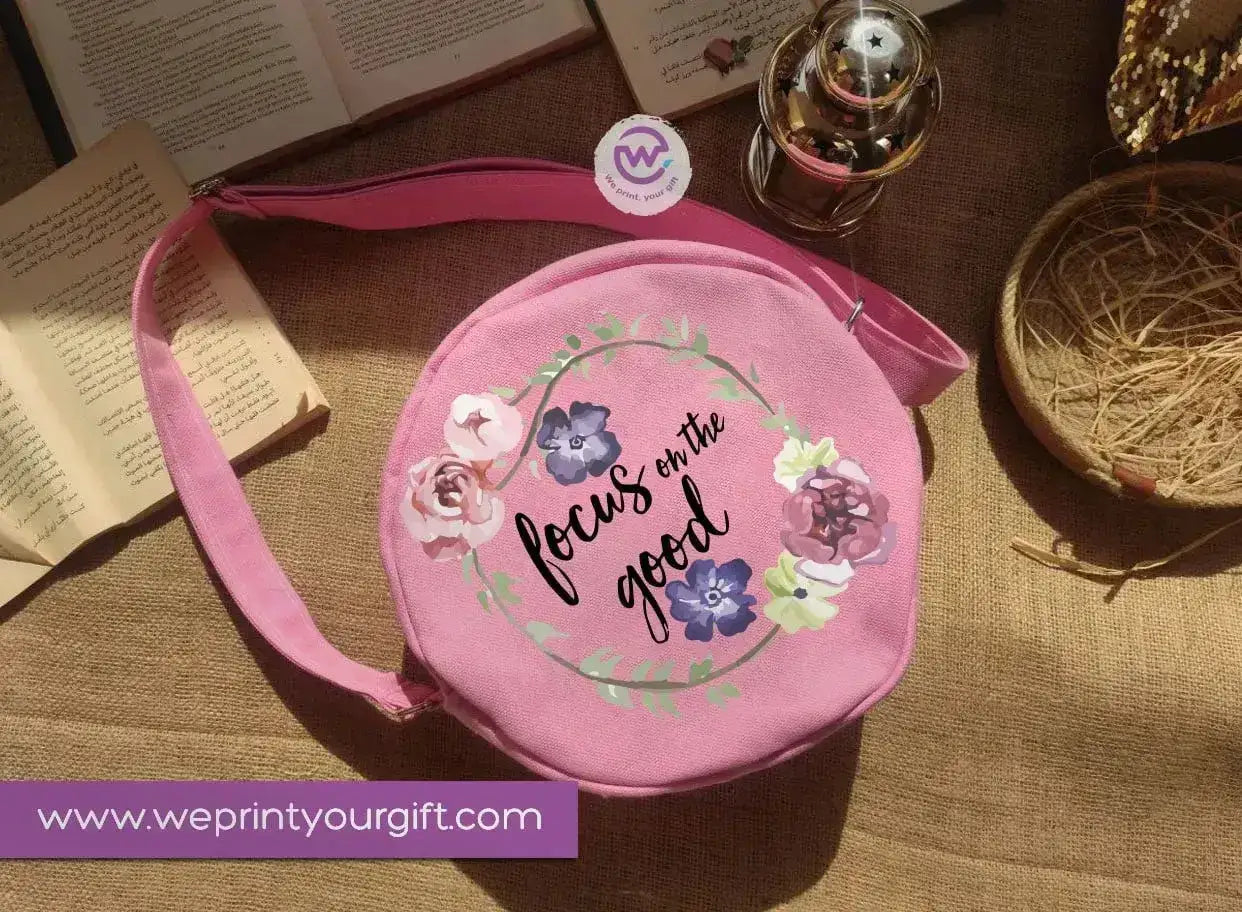 Fabric Round Bag-Motivational quotes - WE PRINT
