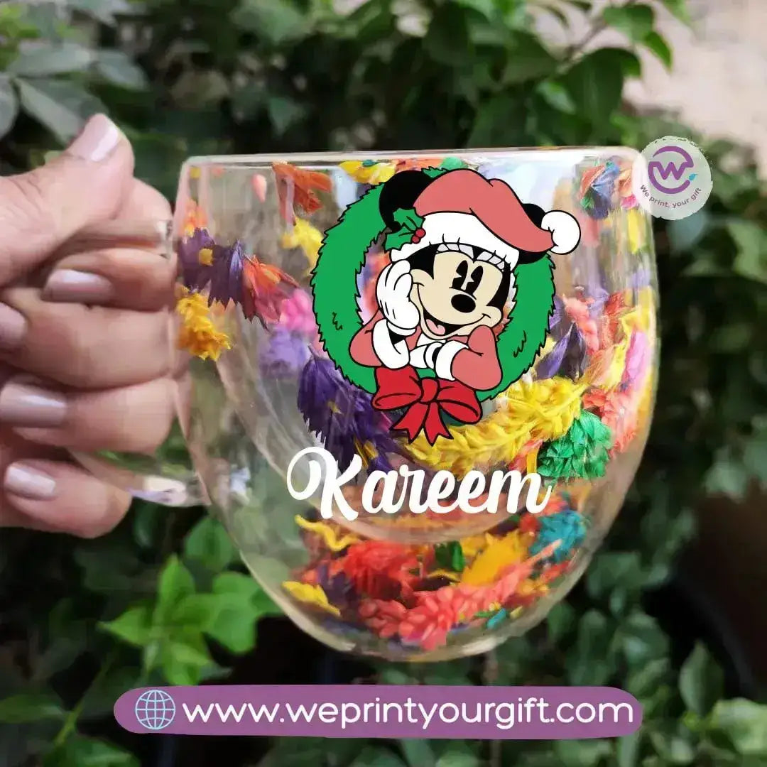 Floral Double Wall Mug-Christmas - WE PRINT