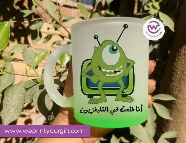 Frosted Glass Mug-Monsters - WE PRINT