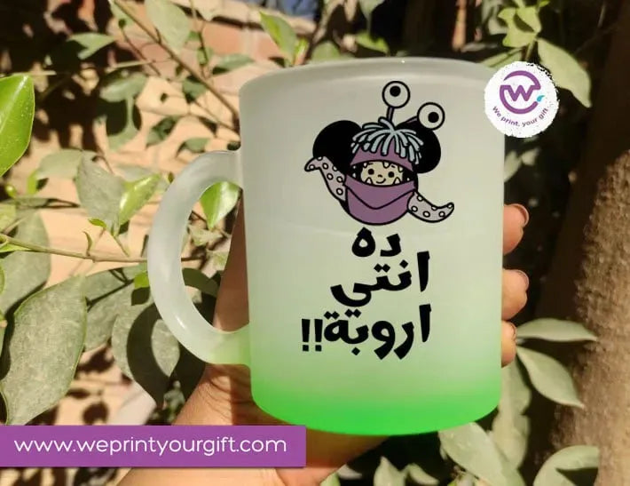Frosted Glass Mug-Monsters - WE PRINT