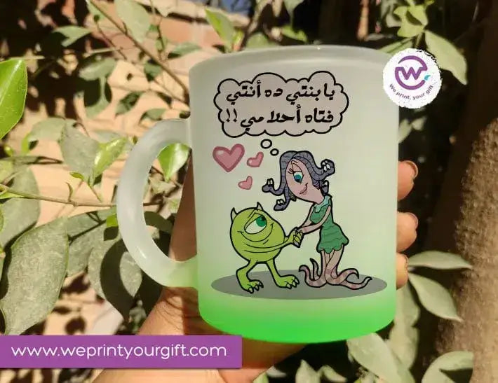 Frosted Glass Mug-Monsters - WE PRINT