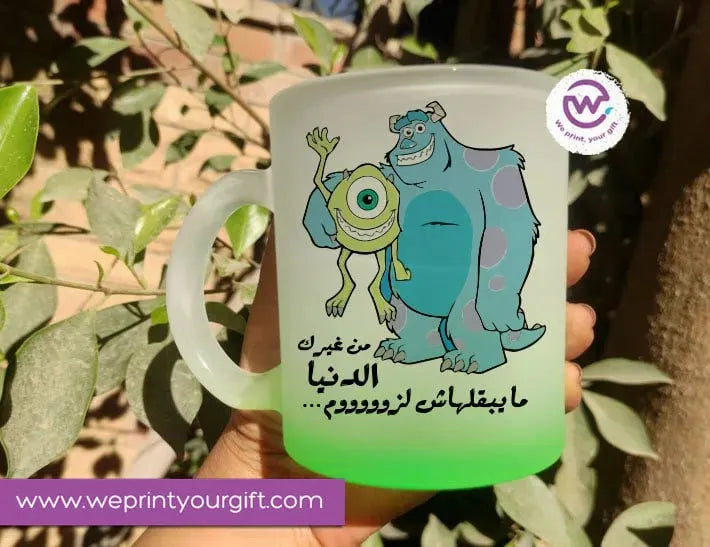 Frosted Glass Mug-Monsters - WE PRINT