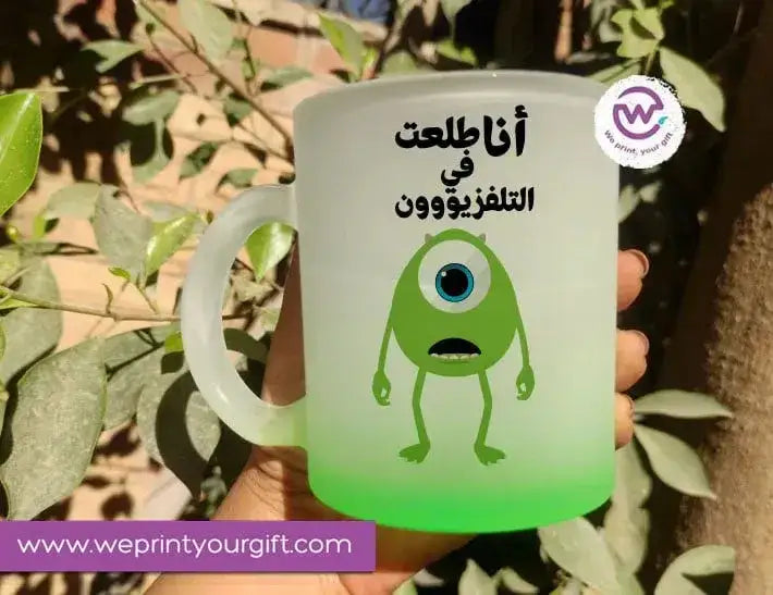 Frosted Glass Mug-Monsters - WE PRINT