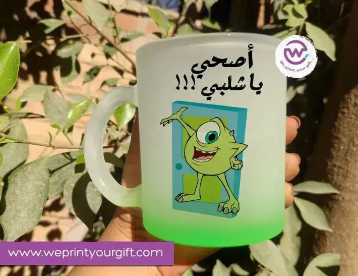 Frosted Glass Mug-Monsters - WE PRINT