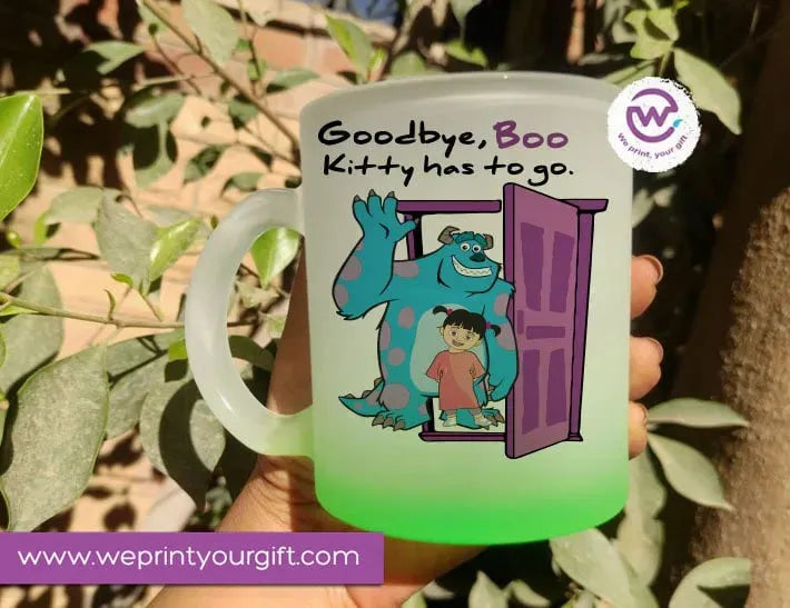 Frosted Glass Mug-Monsters - WE PRINT