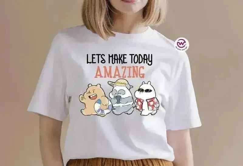 Half sleeve T-shirt-3 Bears