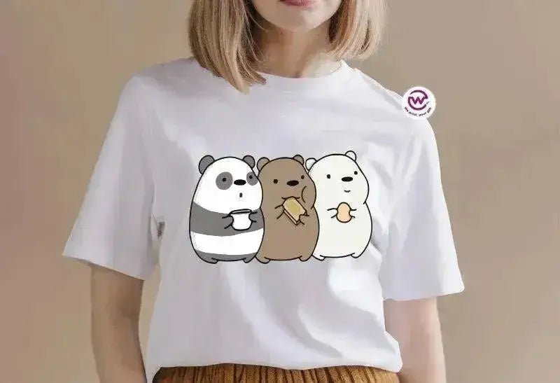 Half sleeve T-shirt-3 Bears - WE PRINT