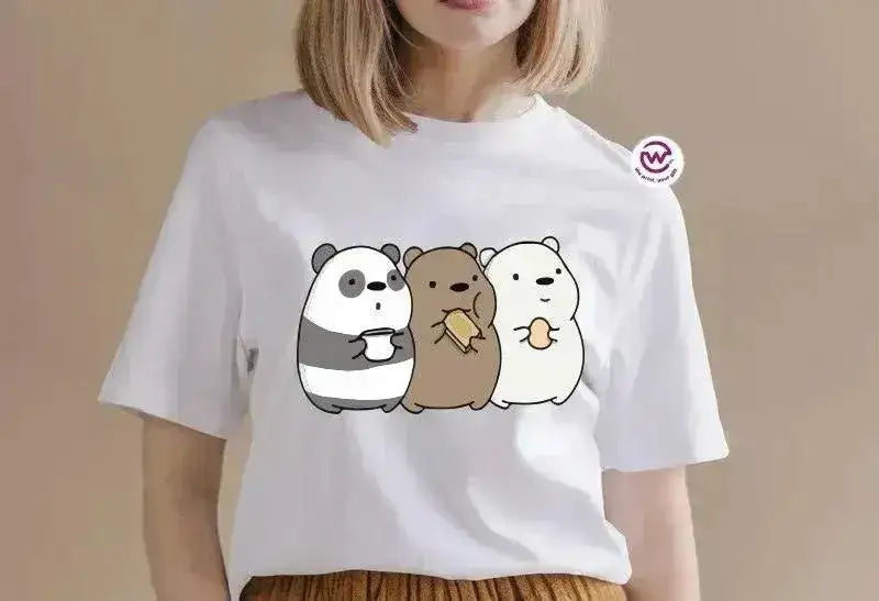 Half sleeve T-shirt-3 Bears - WE PRINT