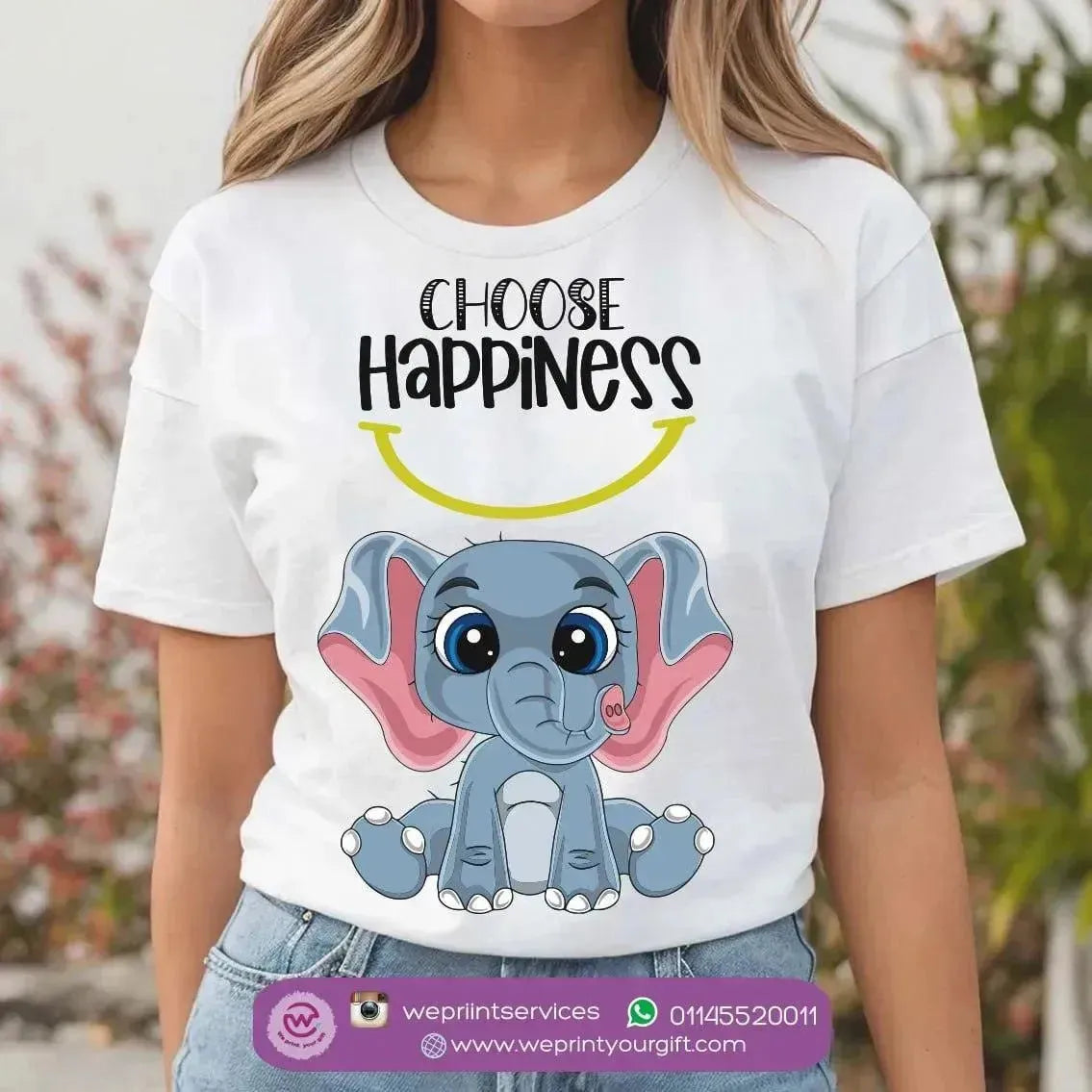Half sleeve T-shirt- Elephant-A - WE PRINT