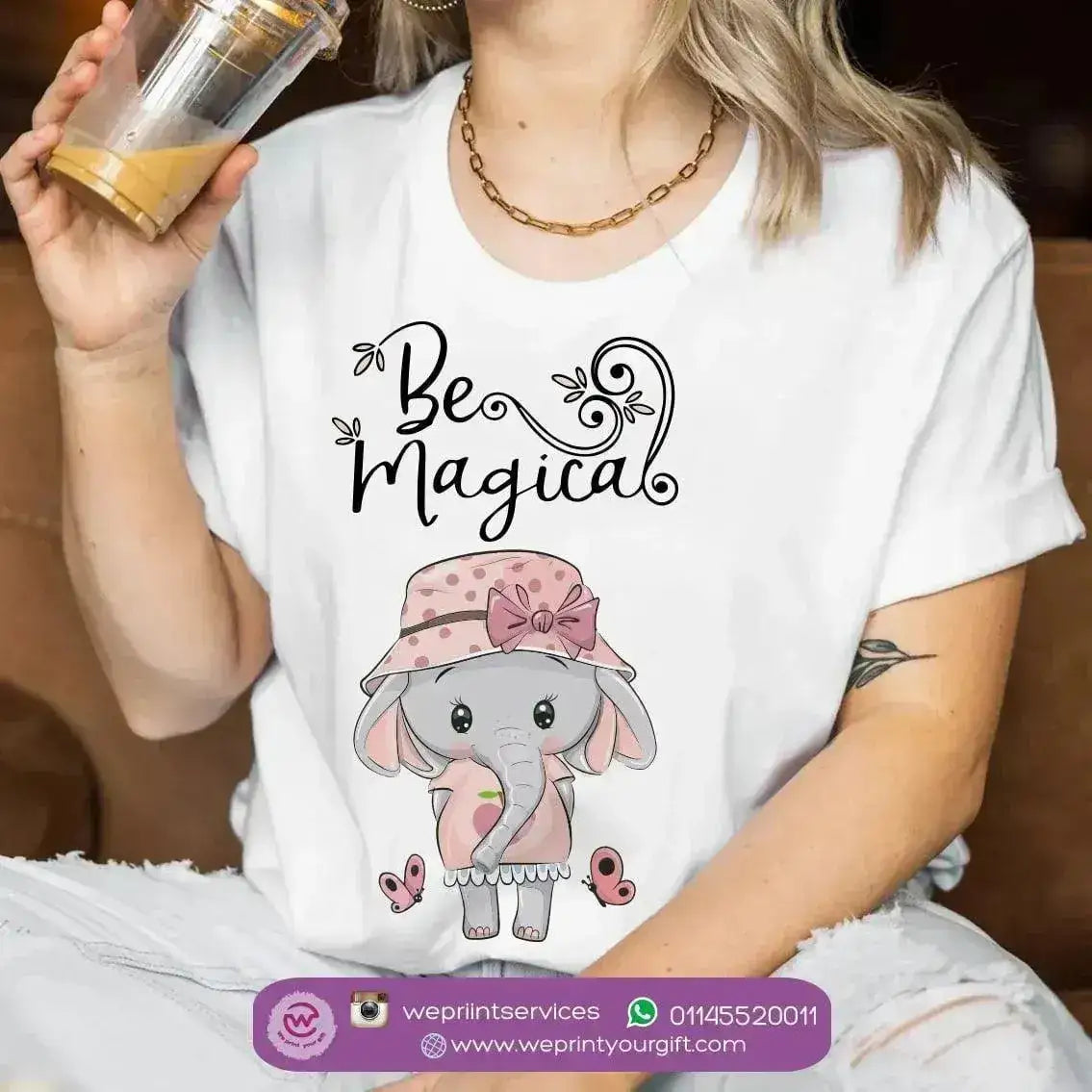 Half sleeve T-shirt- Elephant-B - WE PRINT
