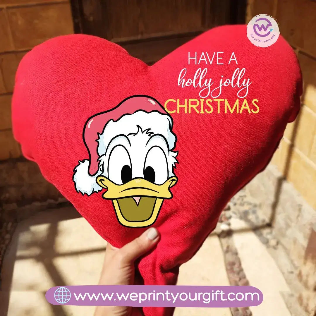 Heart Fabric Cushion-Snowman - WE PRINT