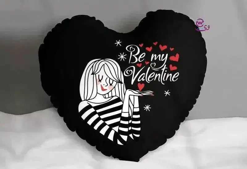 Heart Fabric Cushion - Valentine's Day- lOVE IS.. - WE PRINT
