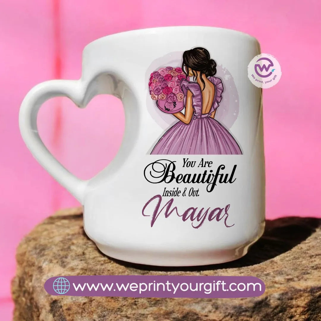 Heart Handle Mug- Arabic Quotes - WE PRINT
