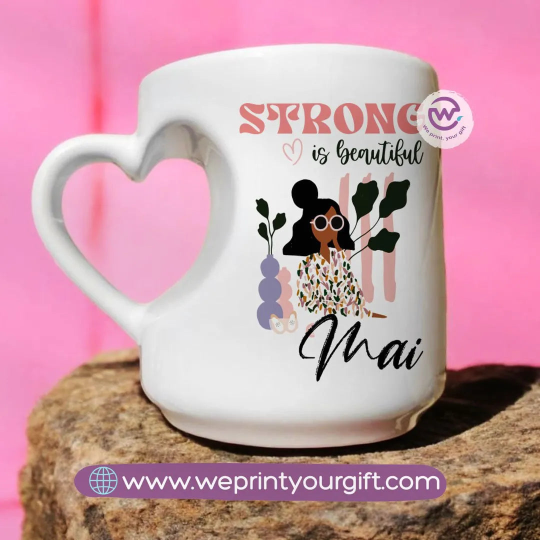 Heart Handle Mug- Arabic Quotes - WE PRINT