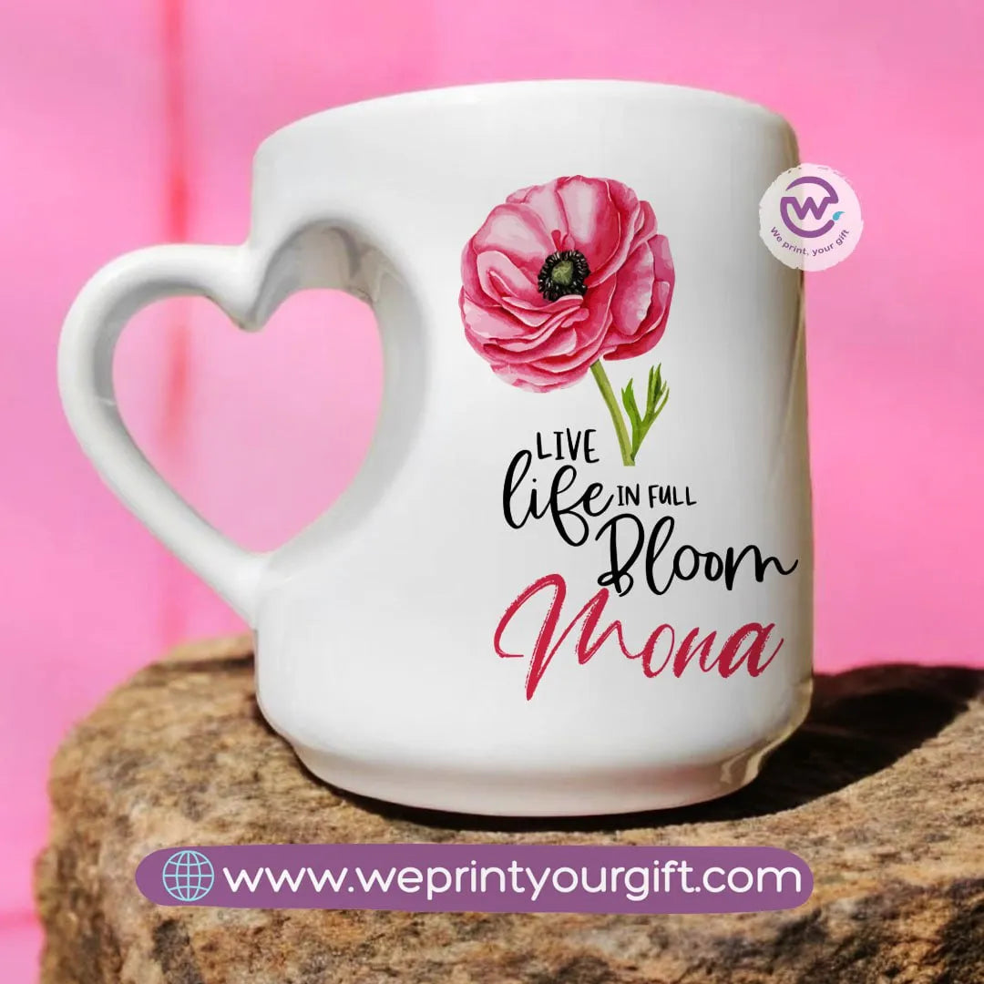 Heart Handle Mug- Arabic Quotes - WE PRINT
