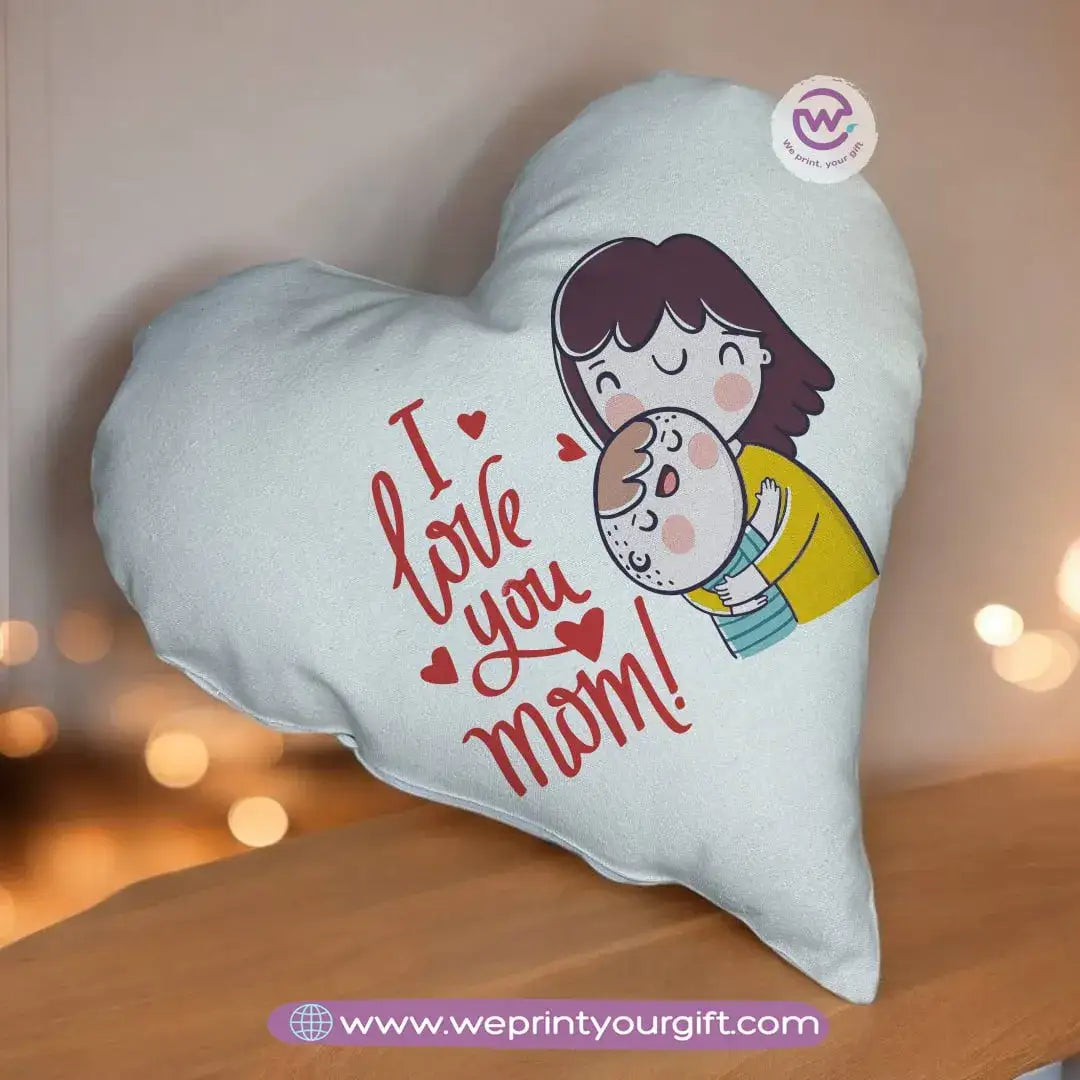Heart Pillow- Mom - WE PRINT