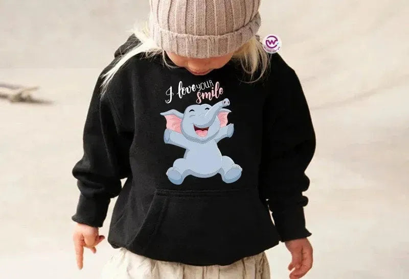 Kids Hoodie-Elephant - WE PRINT