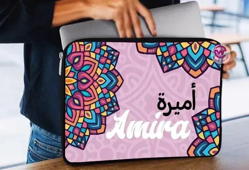 Laptop Sleeve-Canvas-Boho -Names - WE PRINT