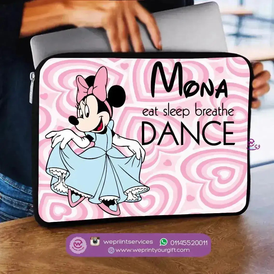 Laptop Sleeve-Canvas-Minnie Mouse - WE PRINT