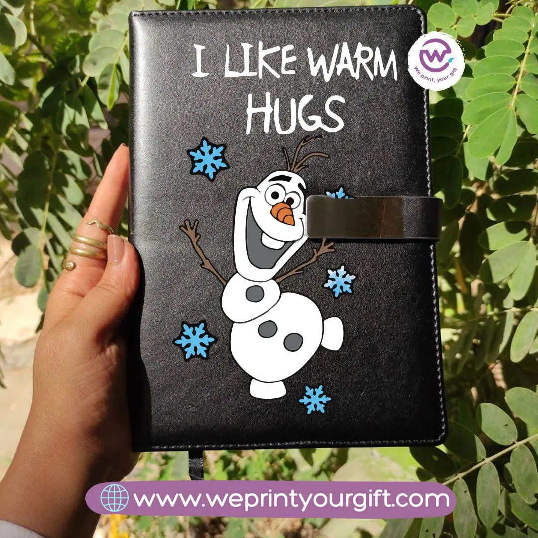 Leather Notebook with Magnetic Clip-Christmas - WE PRINT