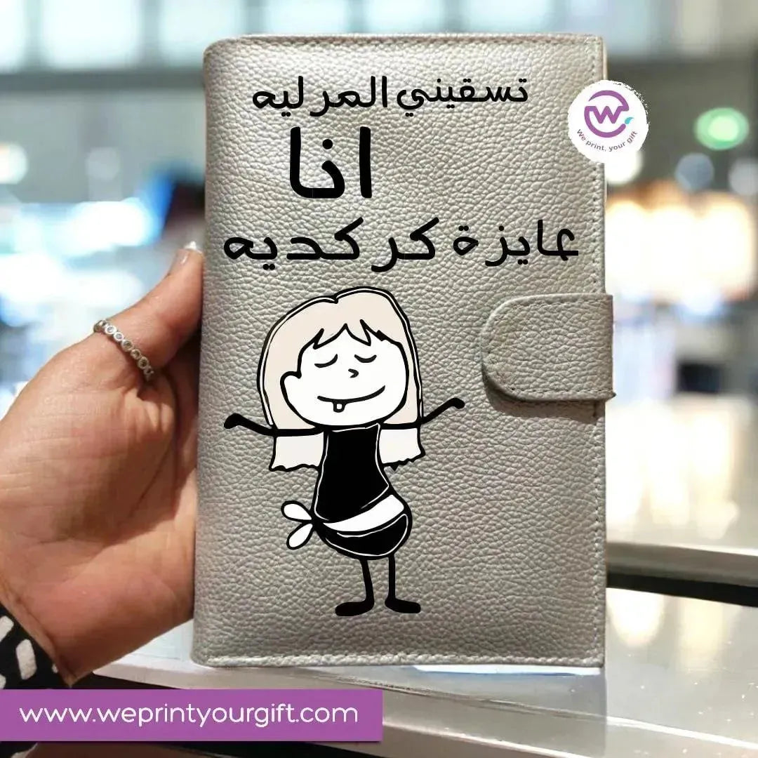 Leather wallet- Comic - WE PRINT