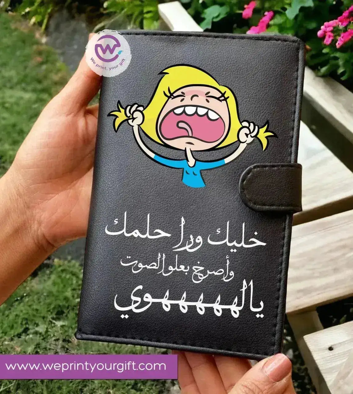 Leather wallet for women - Comics A - WE PRINT